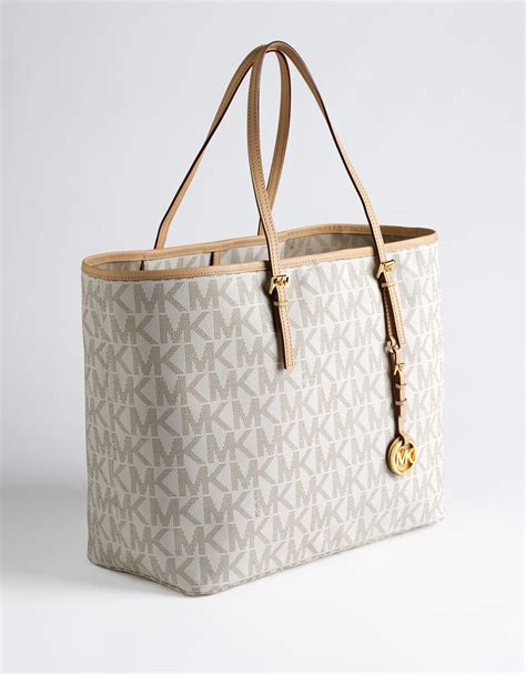 black and white checkered michael kors bag|michael kors signature tote strap.